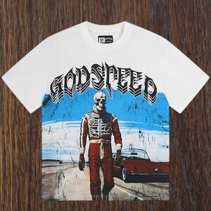 Men's White Short Sleeve Godspeed